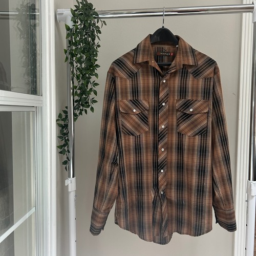 Roper men plaid pearl snap - pearl,